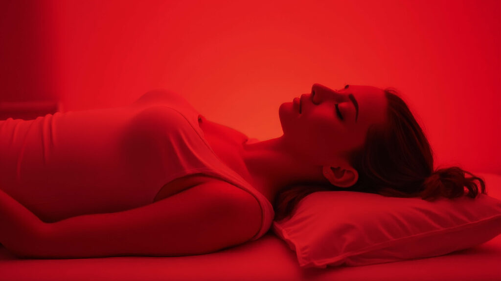 Red Light Therapy session at Into The Blu, Burlington, Ontario"