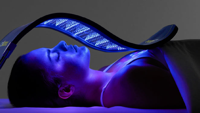 Targeted Blu Light therapy at Into The Blu, Burlington for Acne and face and neck therapy.