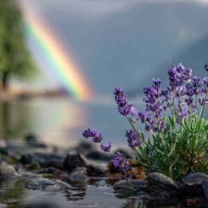 flower and rainbow depicting emotional reset