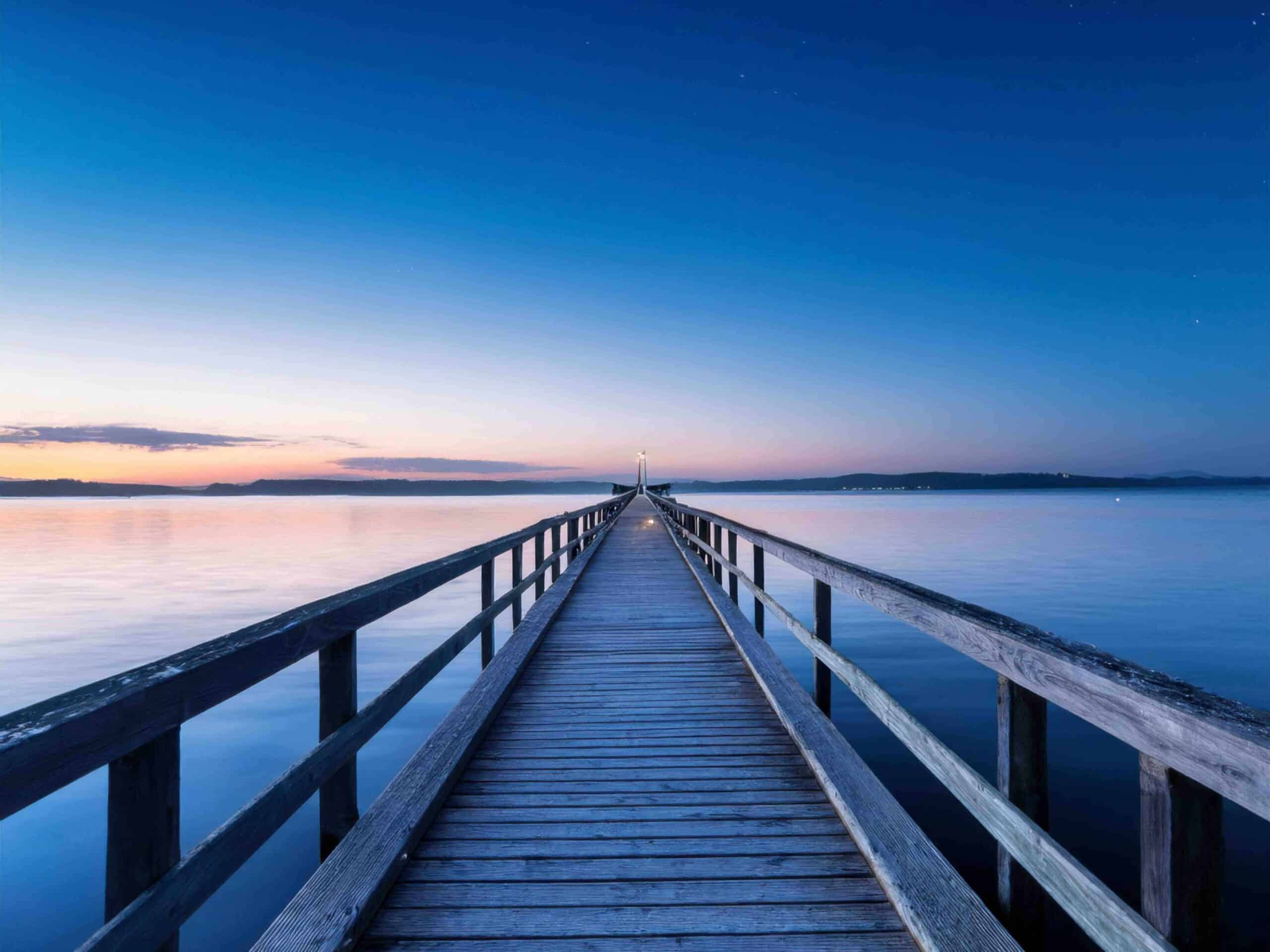 long pier depicting steady mood