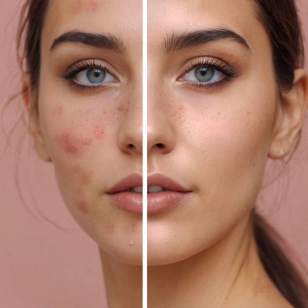 Before and after acne